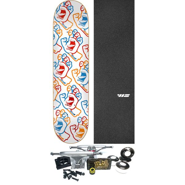 Santa Cruz Skateboards Screaming Hand Fusion Skateboard Deck - 7.75" x 31.4" - Complete Skateboard Bundle